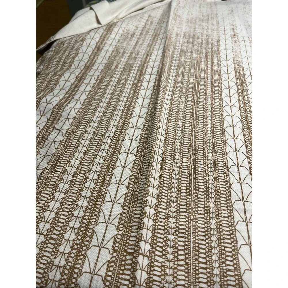West Elm Echo Print Gold Dust 48x84” Per Panel Drapes Curtains